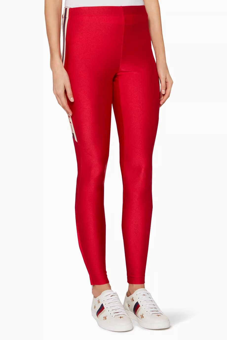 Buy Gucci Multicolour Red Gucci Logo Leggings For Women Online Ounass UAE