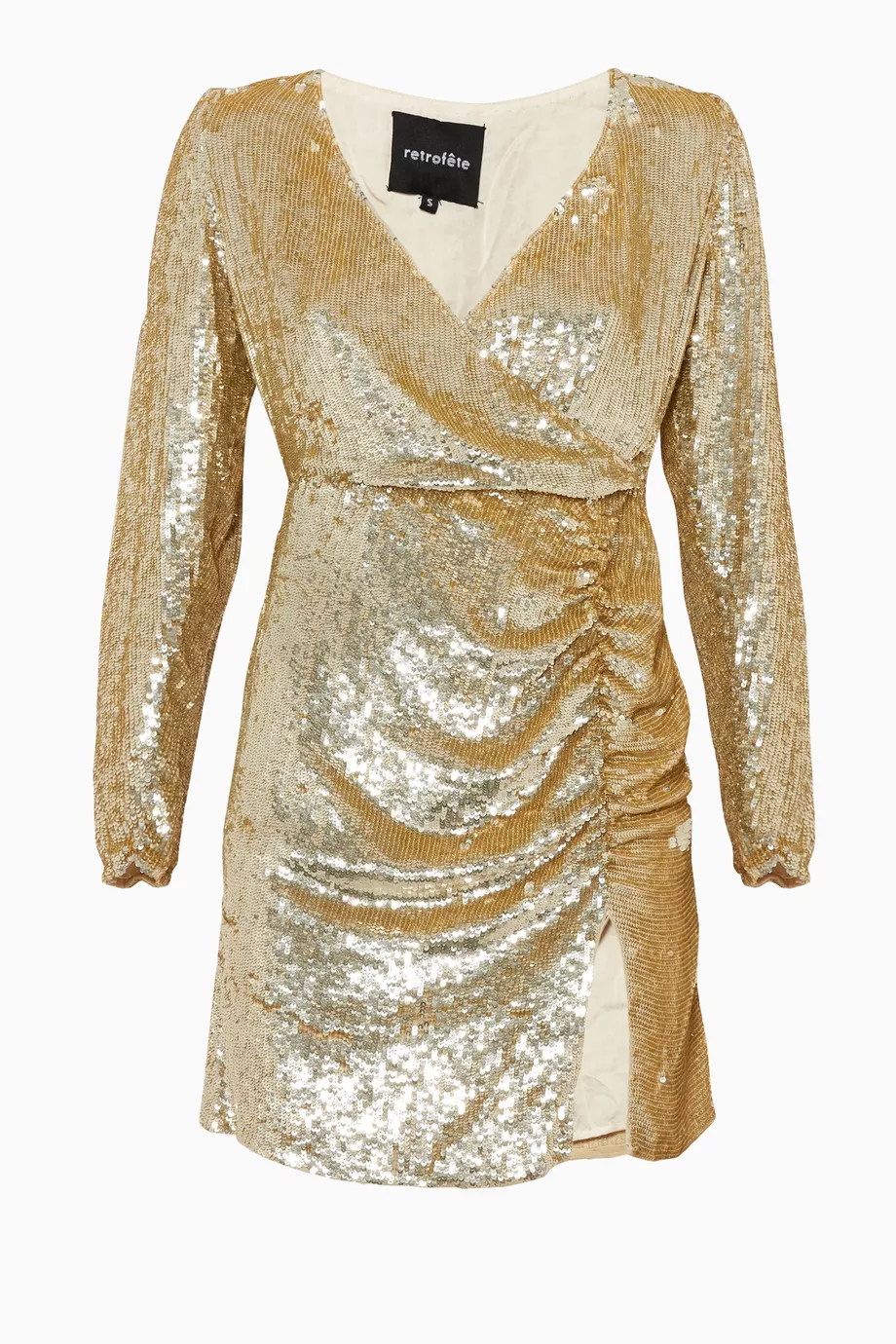 Buy Retrofete Gold Gold Sequin Embellished Roxy Dress For Women Online Ounass UAE