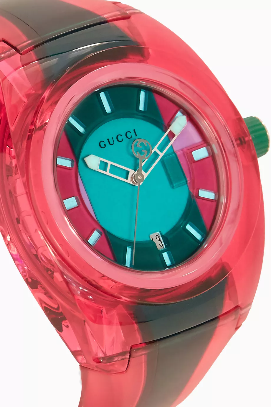 Buy Gucci Multicolour Pink Green and Gucci Sync Striped Watch For UNISEX Online Ounass UAE