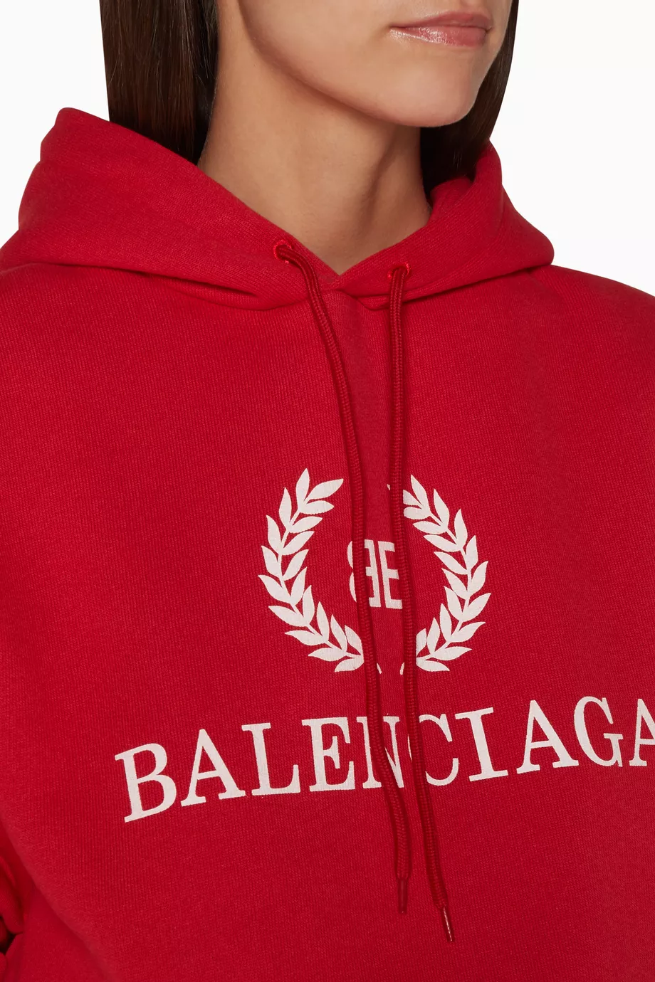 Buy Balenciaga Red Red BB Crown Logo Hooded Sweatshirt For Women Online Ounass UAE