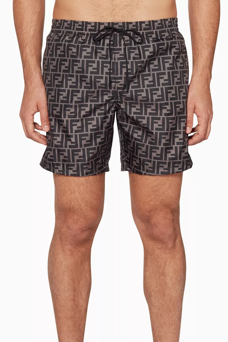 Buy Fendi Grey Grey FF All Over Swim Shorts For Men Online Ounass UAE