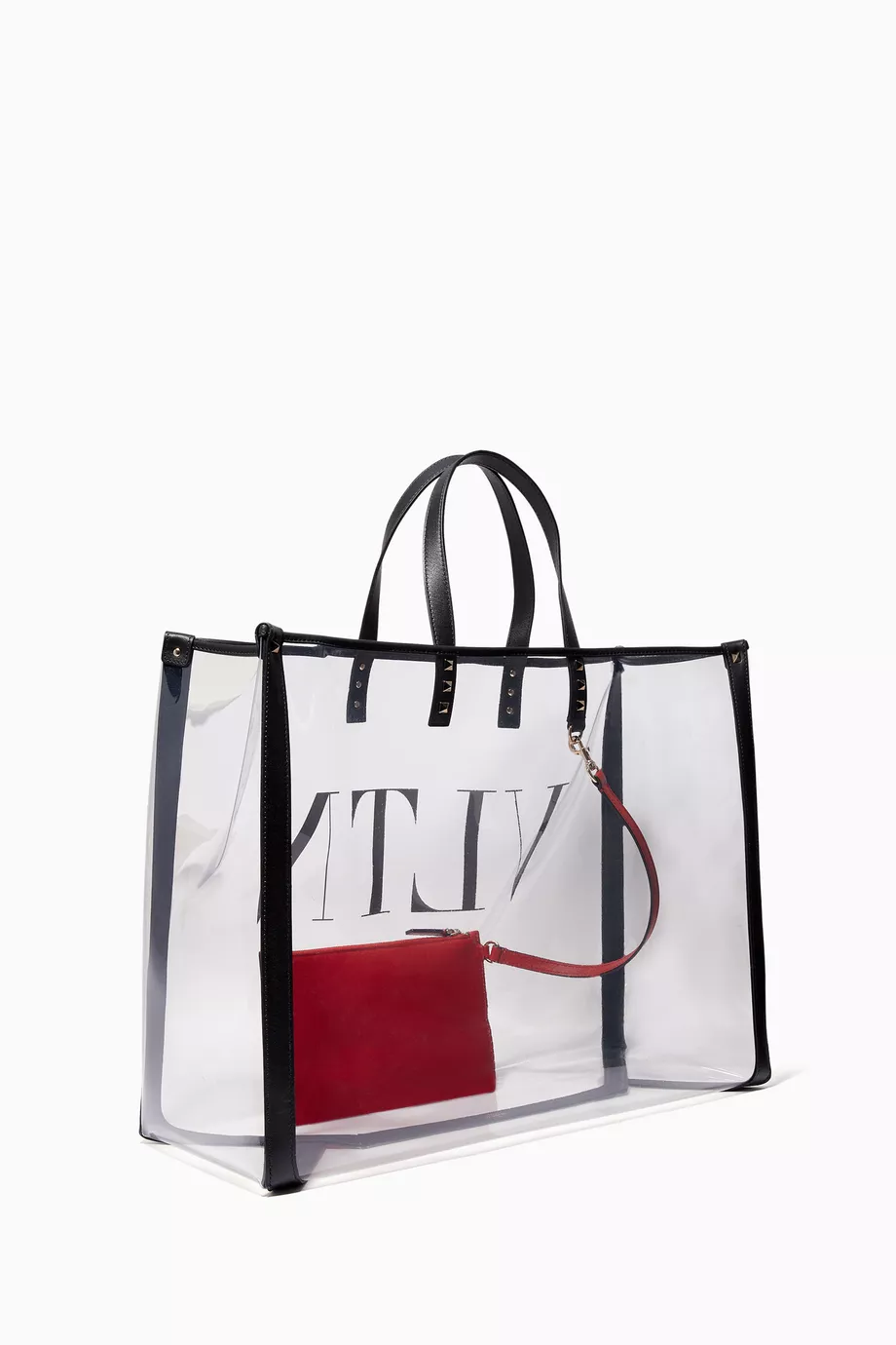 Buy Valentino Garavani Black VLTN Plexi Shopping Bag For Women Online Ounass UAE