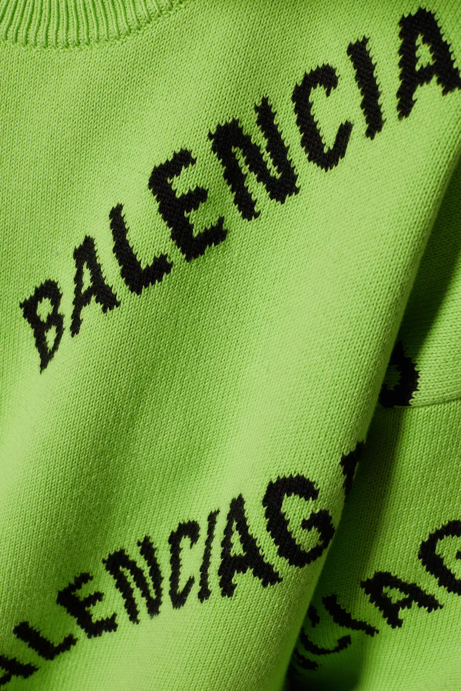 Buy Balenciaga Green All Over Logo Crewneck Sweater For Women Online Ounass UAE