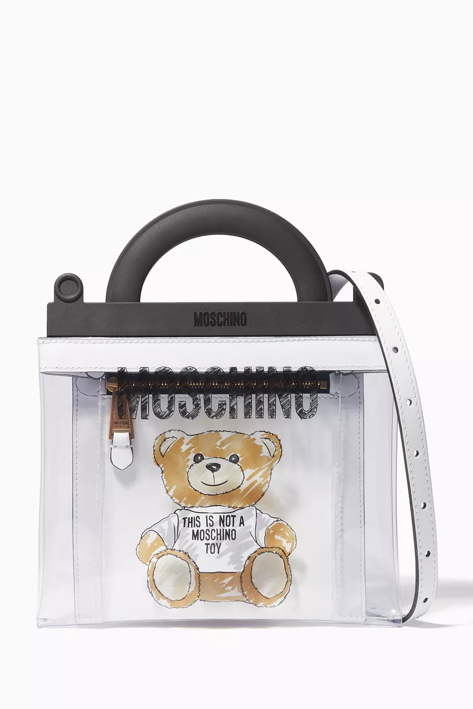 Moschino clear tote hot sale