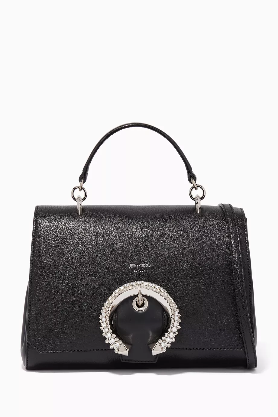 Buy Jimmy Choo Black Madeline Leather Top Handle Bag For Women Online Ounass UAE