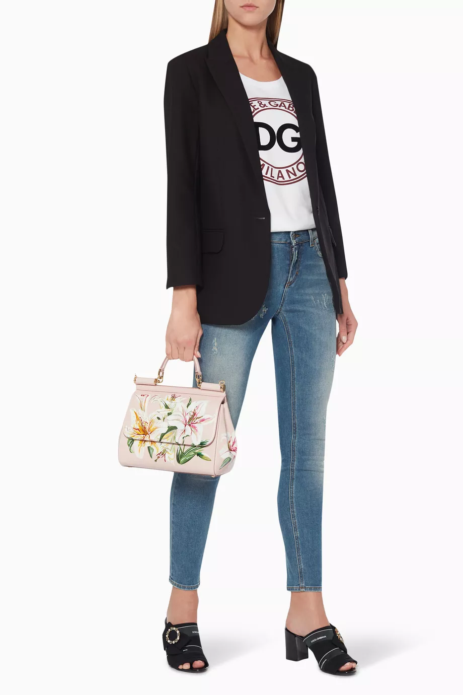 Buy Dolce & Gabbana Pink Medium Sicily Lily Dauphine Leather Bag