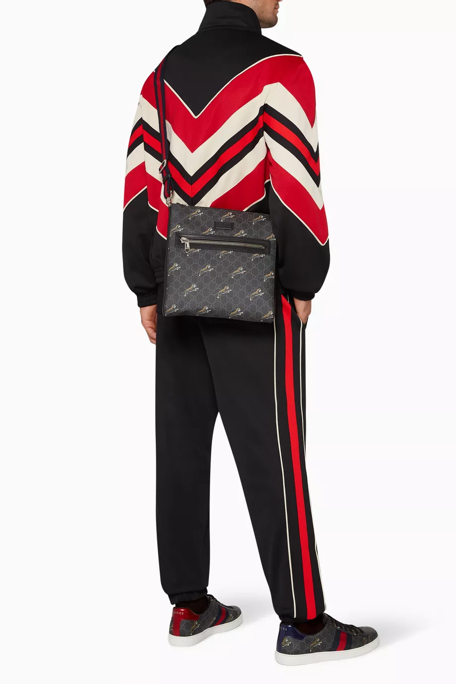 Buy Gucci Black GG Supreme Tiger Print Messenger Bag For Men Online Ounass UAE