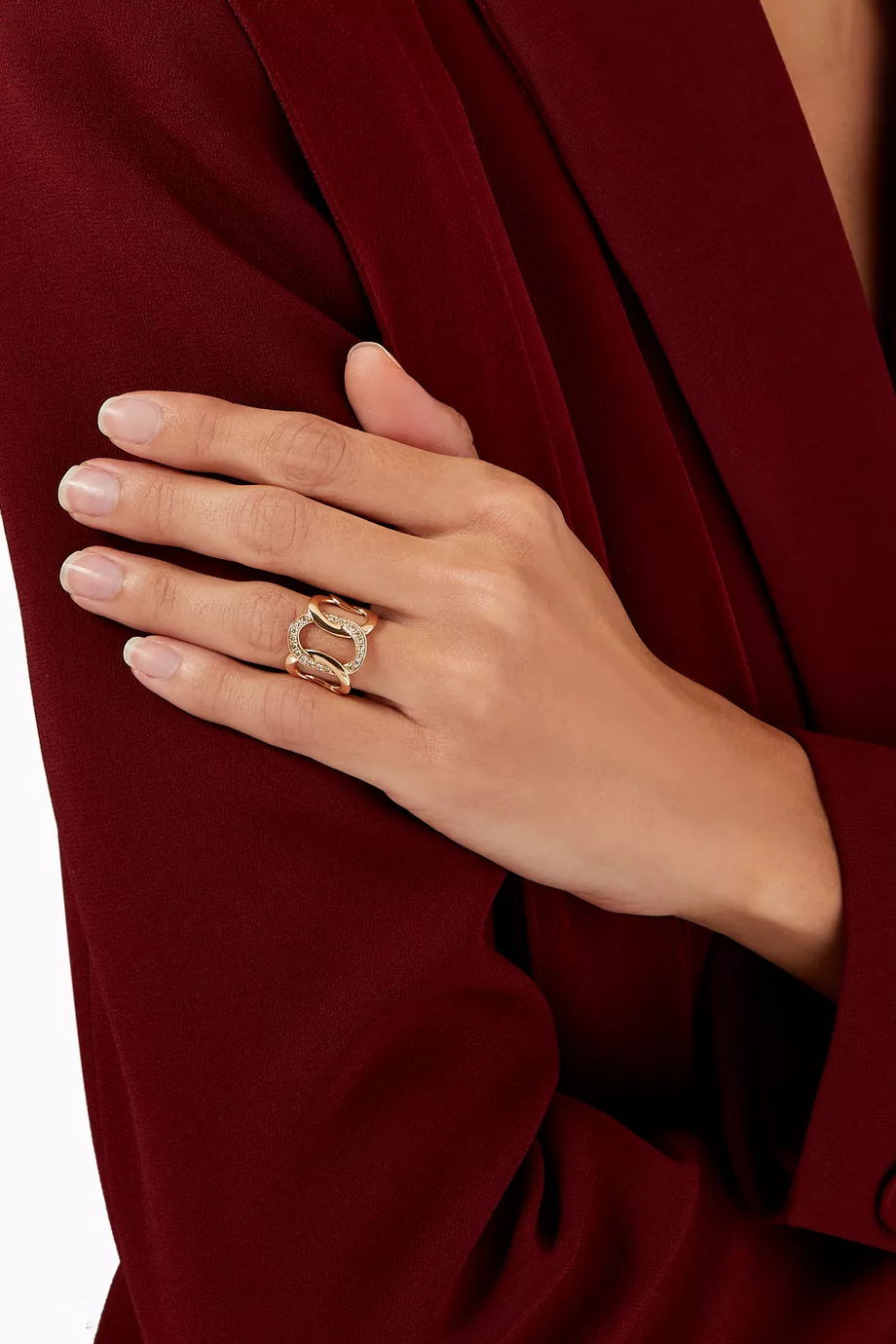 Buy Pomellato Rose Gold Brera Ring with Brown Diamonds in 18kt Rose Gold For Women Online Ounass UAE