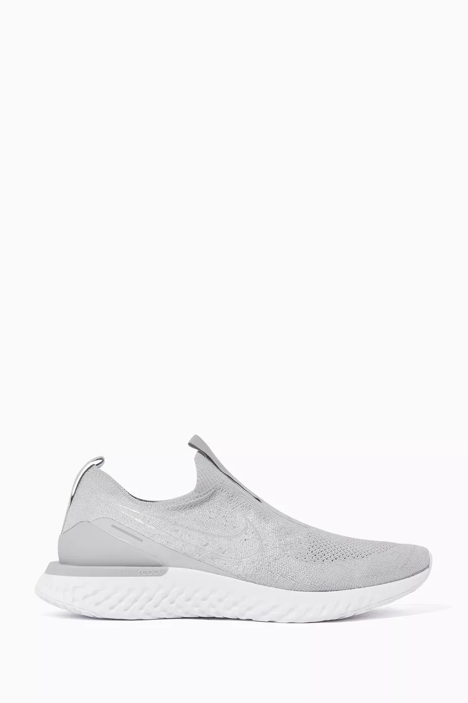Buy Nike White Epic Phantom React Flyknit Sneakers For Men Online Ounass UAE