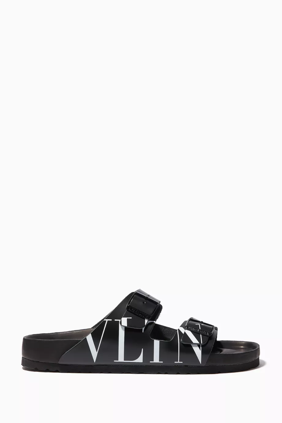 Buy Valentino Garavani Black Valentino Garavani x Birkenstock VLTN Slide Sandals For Men Online Ounass UAE