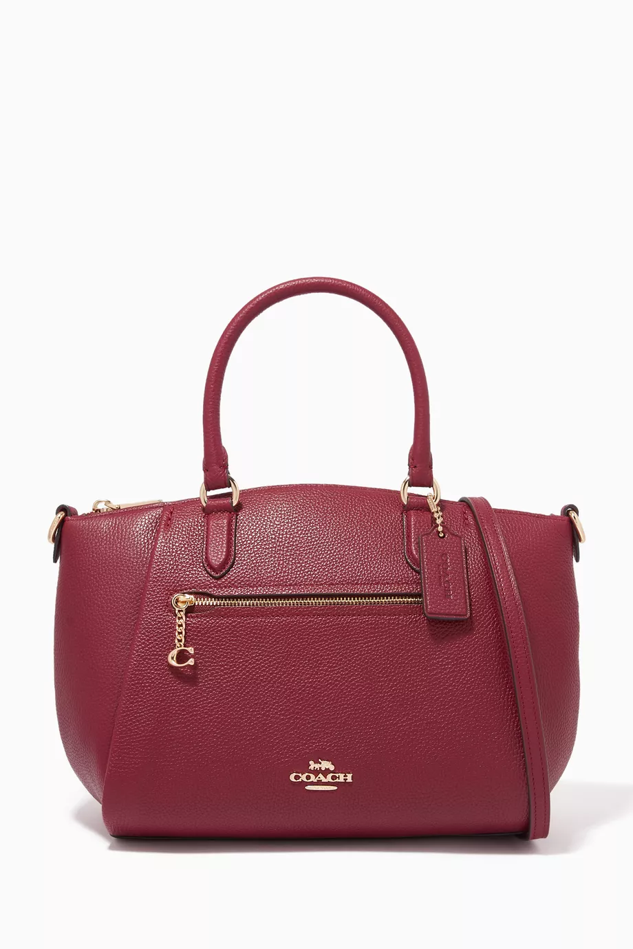 Buy Coach Black Elise Satchel in Pebble Leather For Women Online Ounass UAE