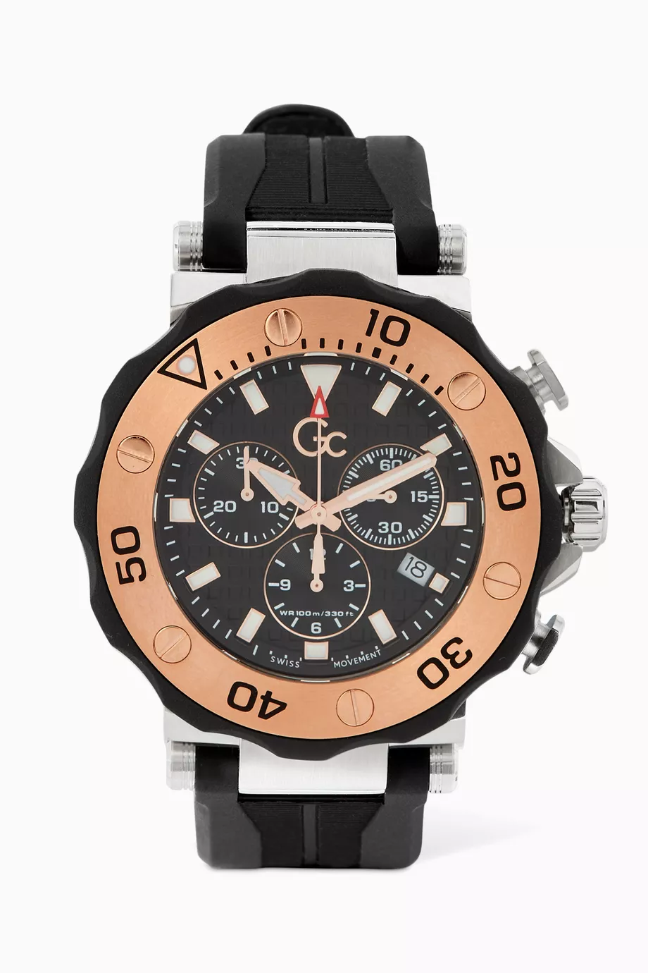 Buy GC Black DiverCode Silicone 44 Chronograph Watch For Men Online Ounass UAE