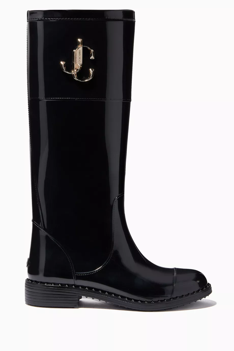 Buy Jimmy Choo Black Edith JC Waterproof Rain Boots in TPU For Women Online Ounass UAE