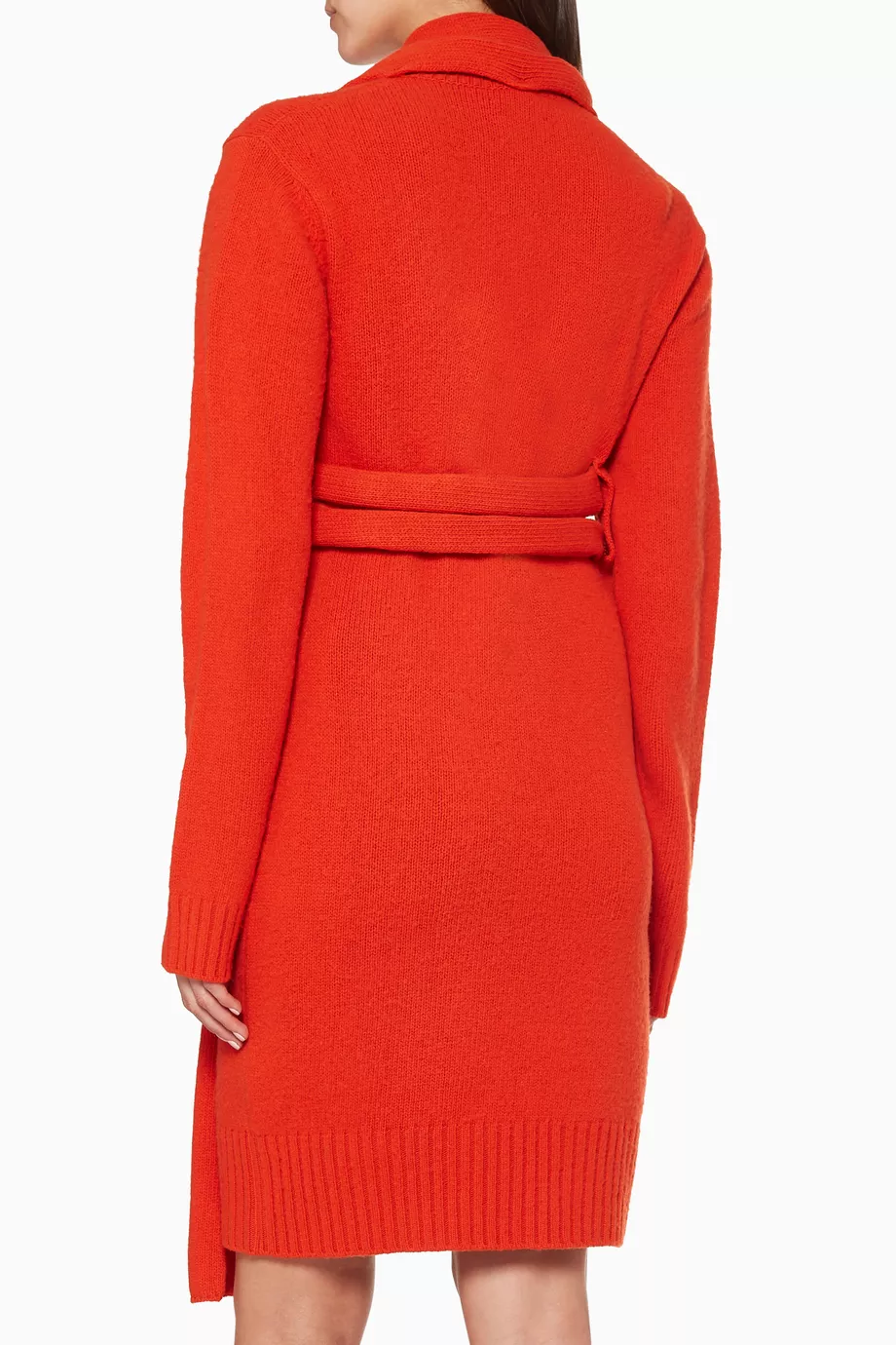 Buy Bottega Veneta Orange Brushed Wool Scarf Sweater Dress For Women Online  | Ounass UAE