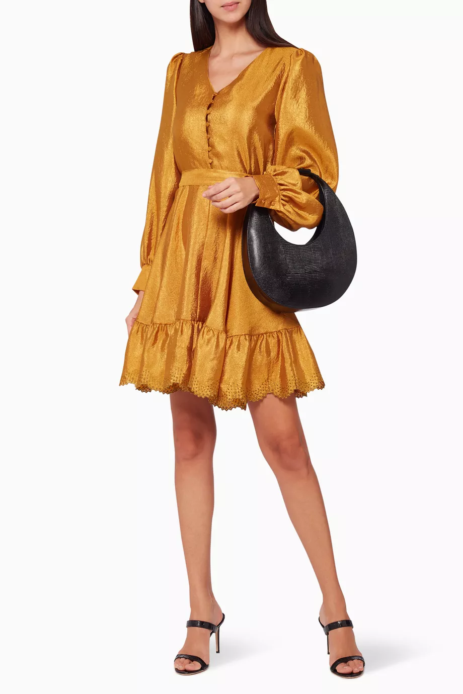 Buy Stine Goya Gold Farrow 699 Tie Waist Mini Dress For Women Online Ounass UAE