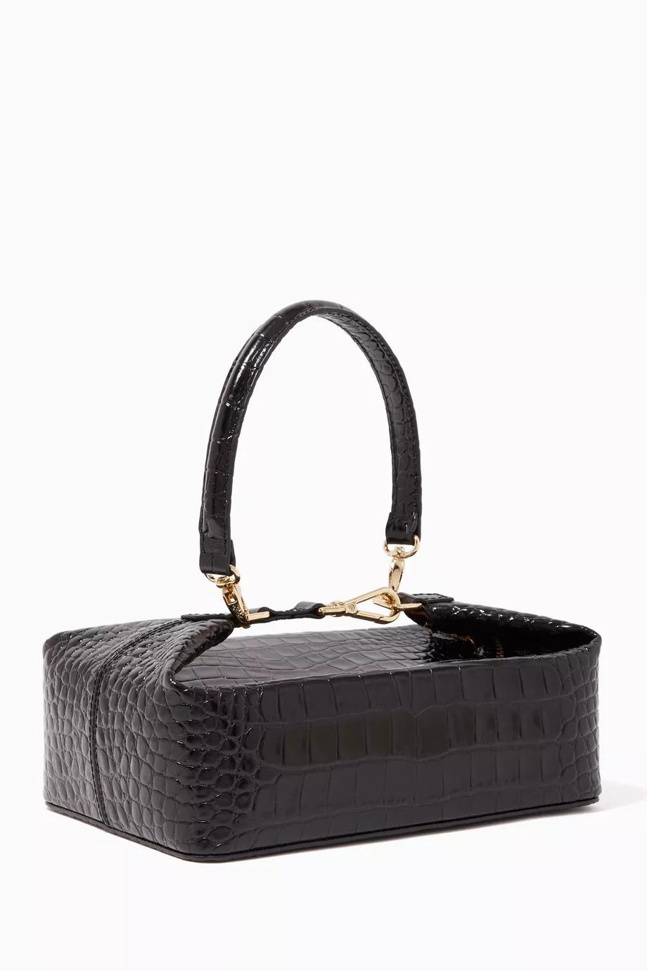 Buy REJINA PYO Black Olivia Textured Patent Leather Box Bag For Women Online Ounass UAE