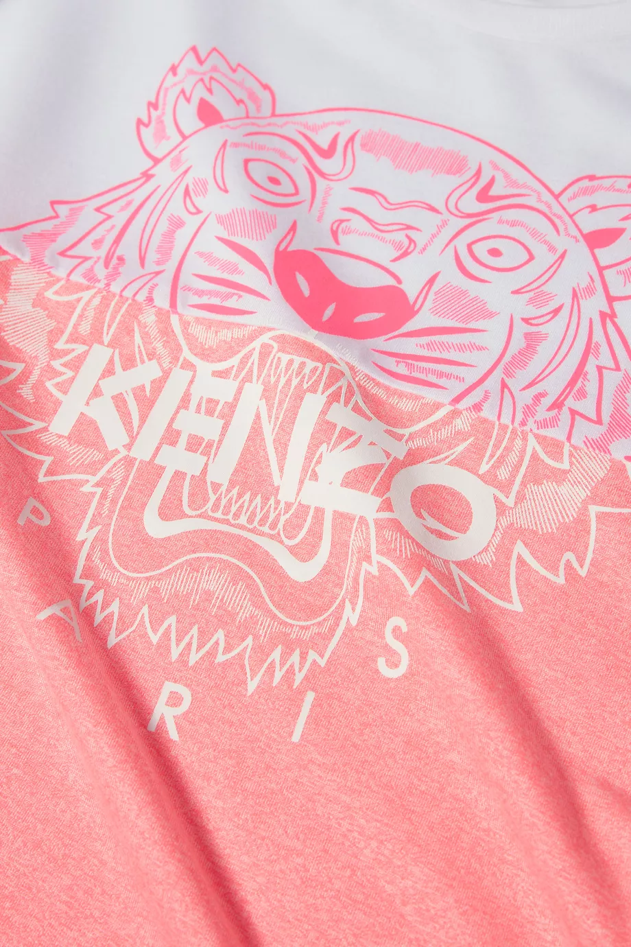 Buy KENZO KIDS Pink Two Toned Tiger T Shirt For Girls Online Ounass UAE