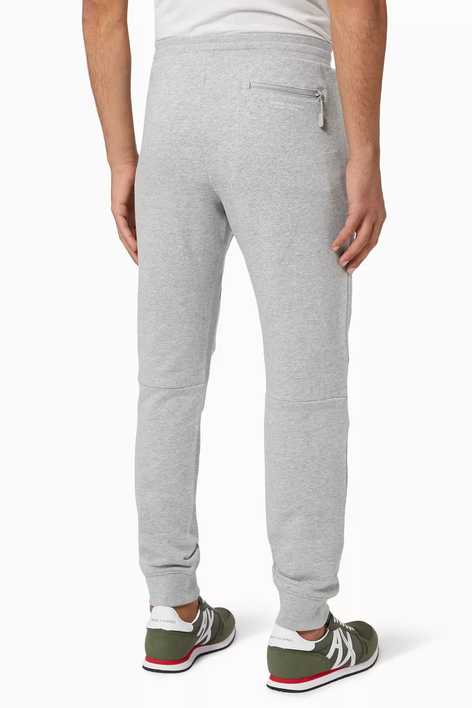 Buy Armani Exchange Grey Logo Cotton Sweatpants For Men Online Ounass UAE