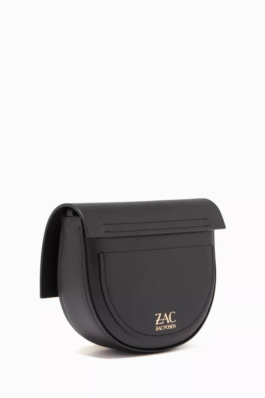 Buy ZAC Zac Posen Black Belay Mini Saddle Crossbody Bag in Leather For Women Online Ounass UAE