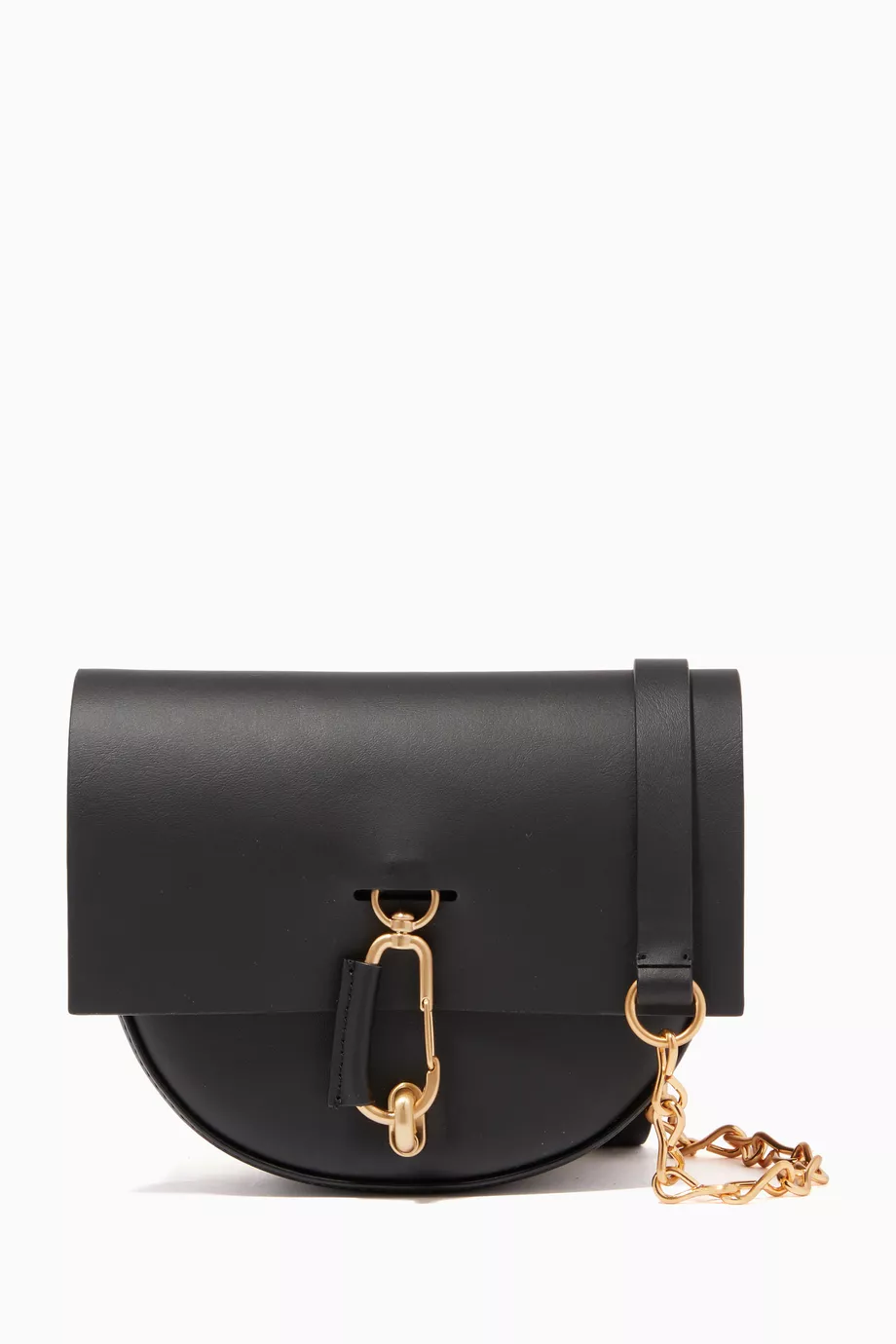 Buy ZAC Zac Posen Black Belay Mini Saddle Crossbody Bag in Leather For Women Online Ounass UAE