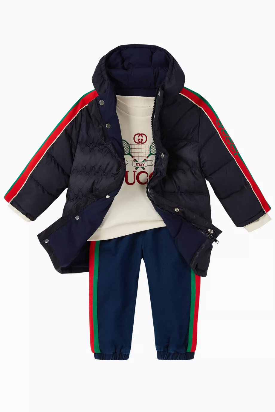 Buy Gucci Blue GG Nylon Down Jacket For Baby Boys Online Ounass UAE