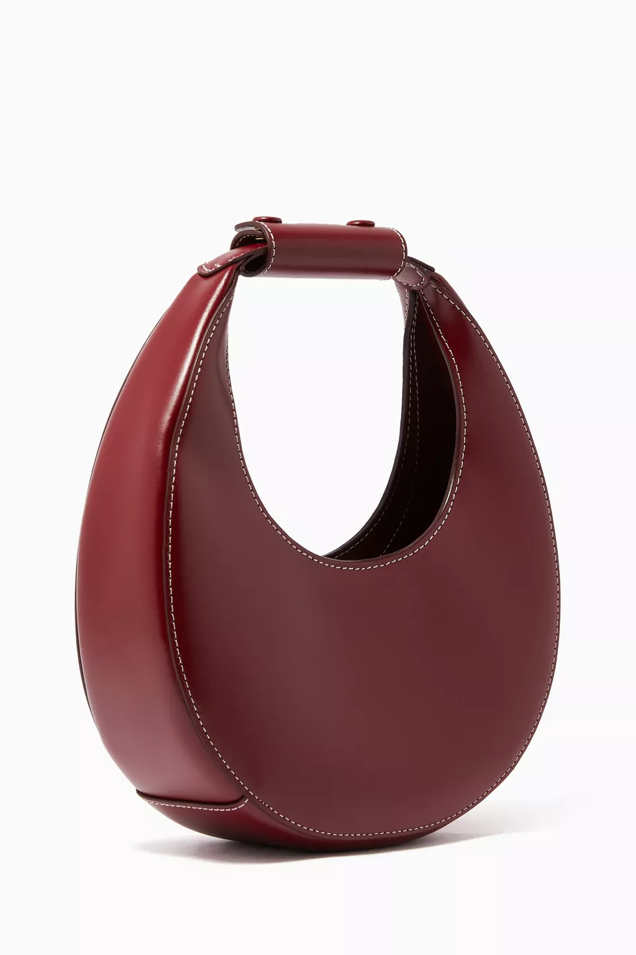 Buy Staud Brown Mini Moon Bag in Leather For Women Online Ounass UAE