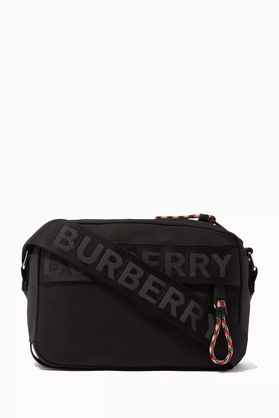 Buy Burberry Black Crossbody Bag in Logo Lettering Nylon For Men Online Ounass UAE