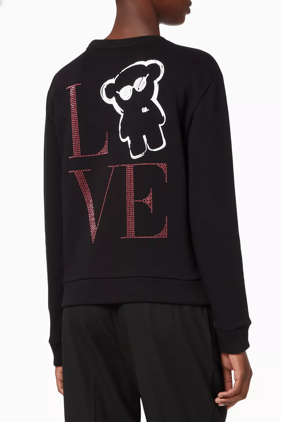 Buy Emporio Armani Black Love Manga Bear Jersey Sweatshirt For Women Online Ounass UAE