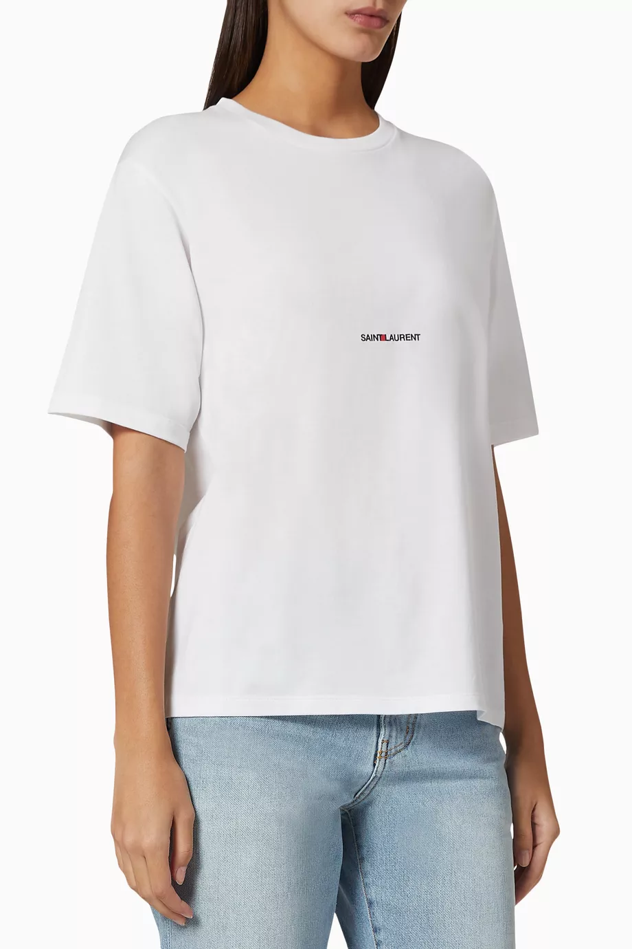 Saint laurent white t shirt hotsell