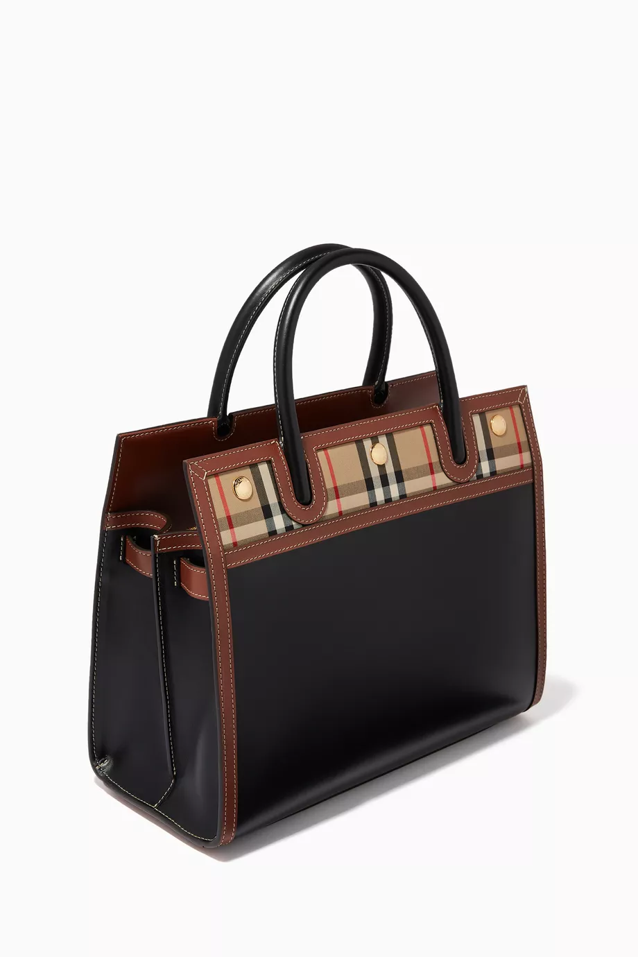 Burberry two handle title bag deals