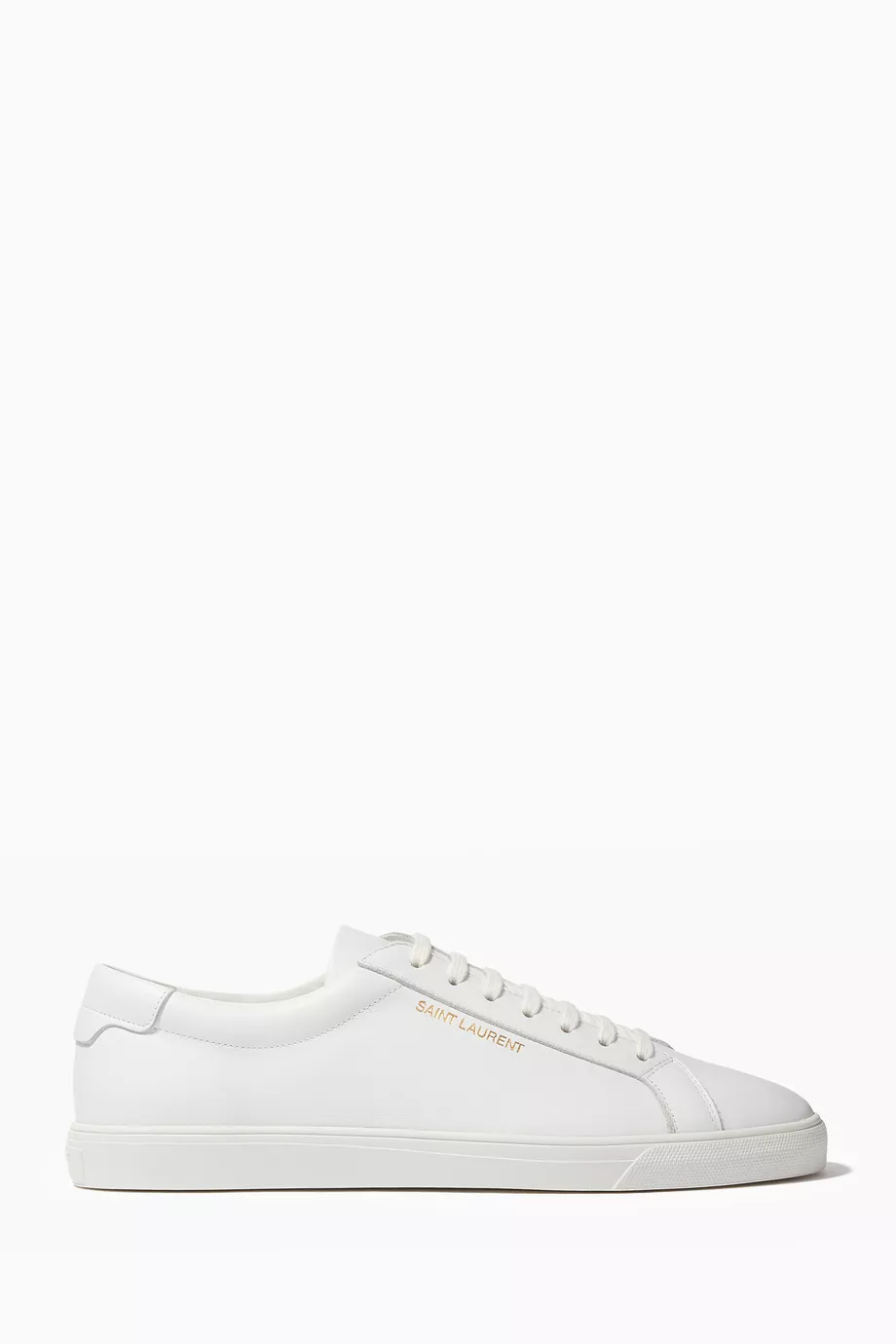 Buy SAINT LAURENT White Andy Sneakers in Smooth Leather For Men Online Ounass UAE