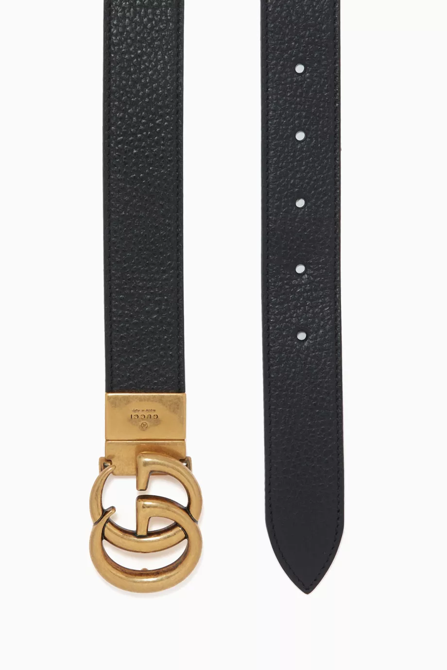 Buy Gucci Black Double G Buckle Reversible Belt in Leather For Men Online Ounass UAE