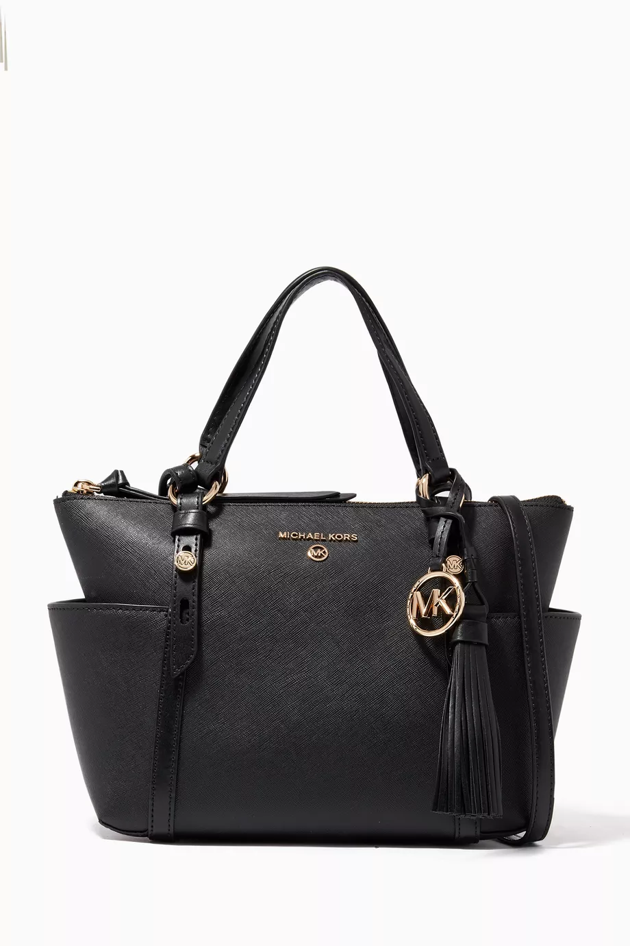 Buy Michael Kors Black Nomad Small Tote Bag in Saffiano Leather