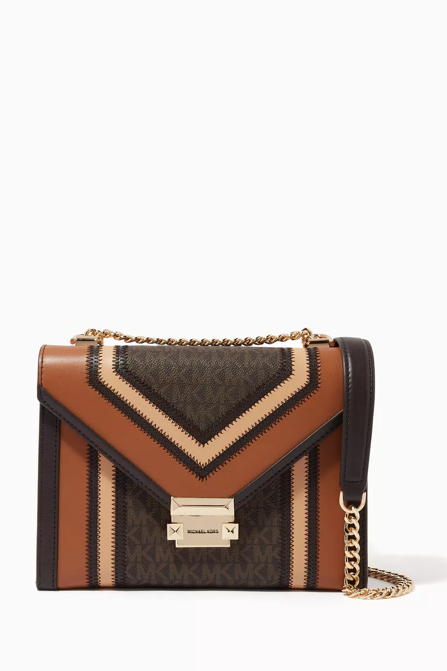 Buy Michael Kors Brown Whitney Large Shoulder Bag in Canvas and Leather For Women Online Ounass UAE