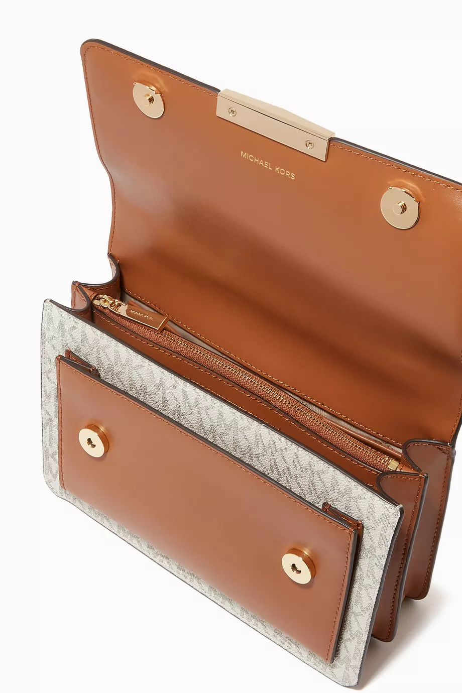 Buy Michael Kors White Jade Large Shoulder Bag in Canvas Leather For Women Online Ounass UAE