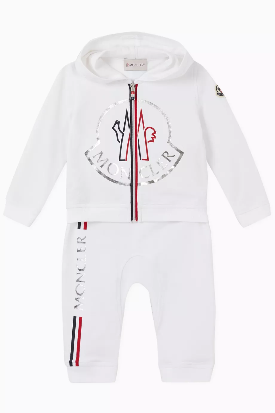 Buy Moncler Enfant White Logo Jersey Tracksuit For Baby Boys Online Ounass UAE