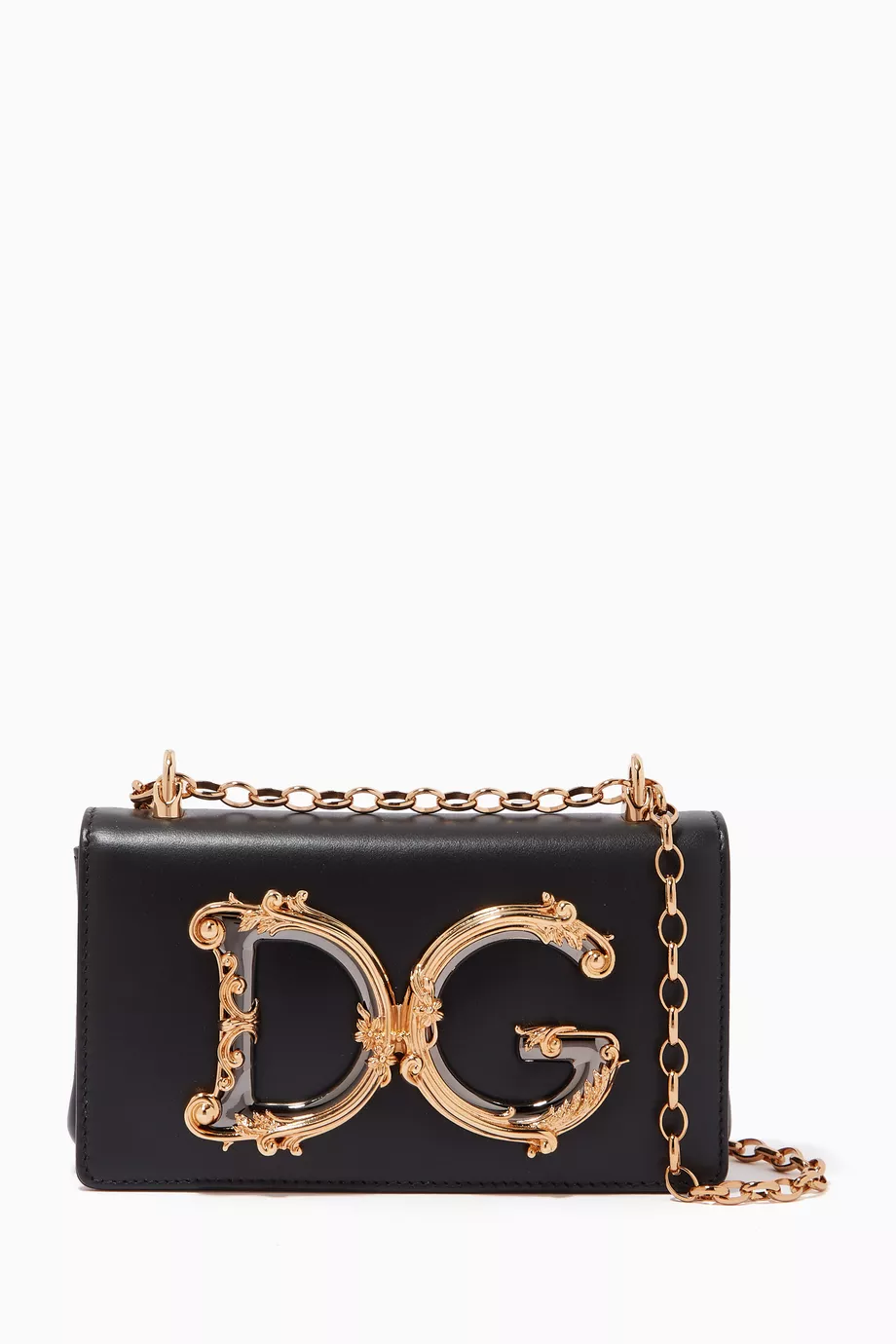 Buy Dolce Gabbana Black DG Girls Phone Bag in Leather For Women Online Ounass UAE