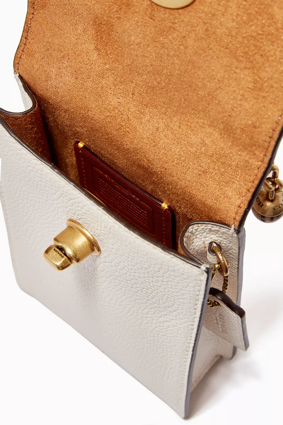 Buy Coach White Liv Phone Crossbody Bag in Pebble Leather For Women Online Ounass UAE