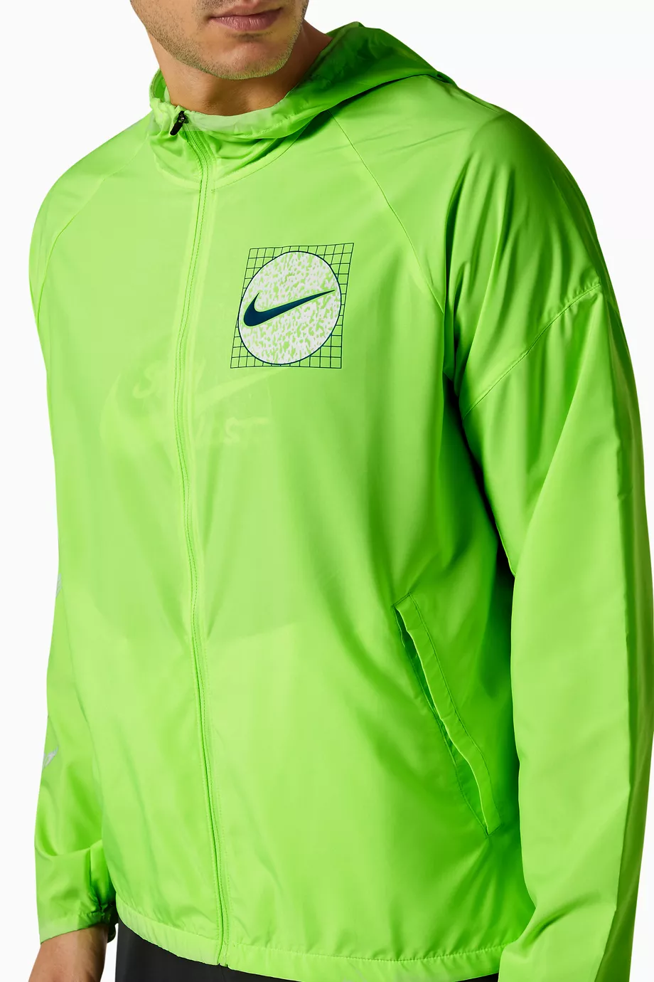 Essential running jacket green outlet