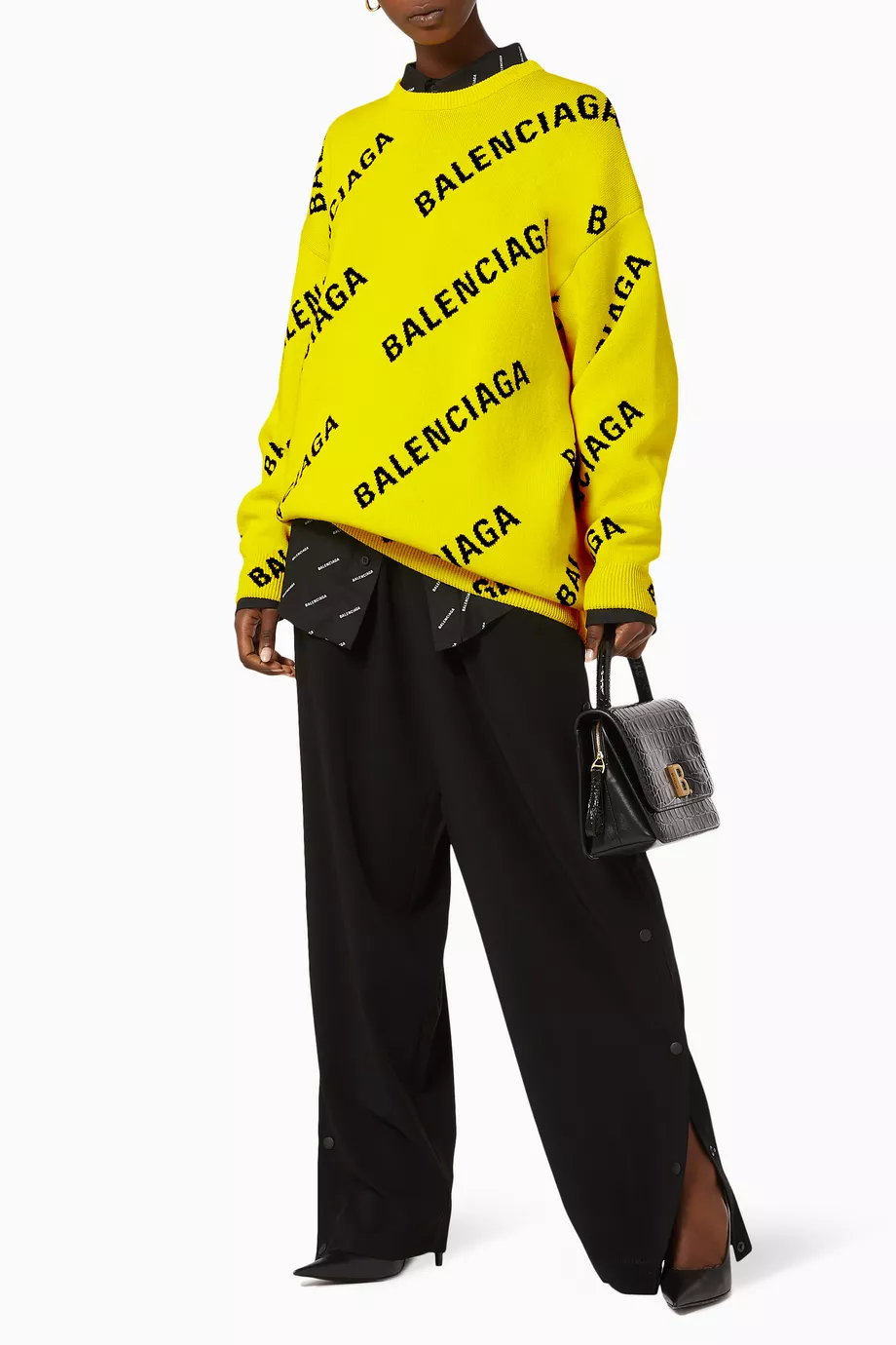 Balenciaga sweater yellow best sale
