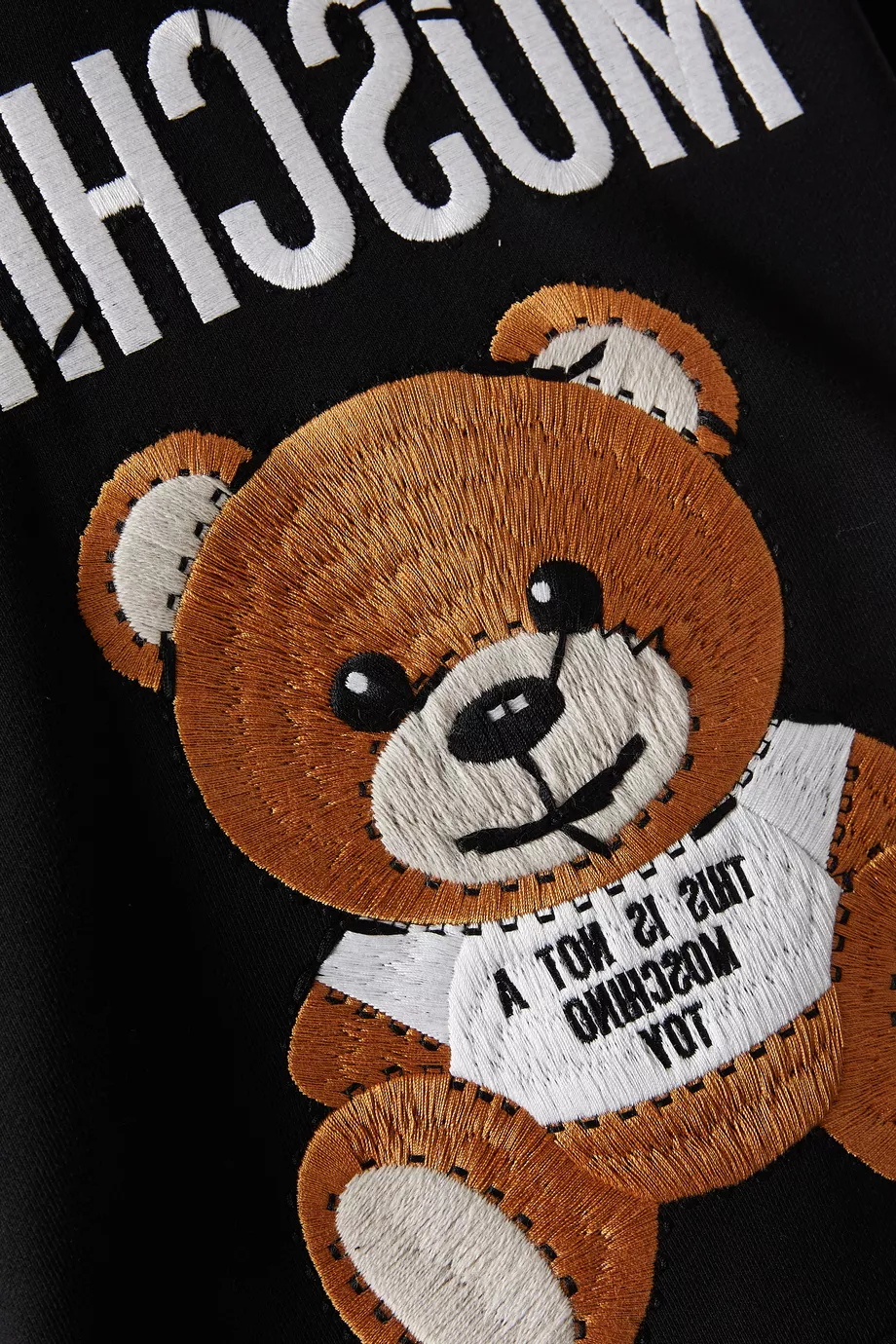 Buy Moschino Black Inside Out Teddy Bear Hoodie in Cotton For Women Online Ounass UAE