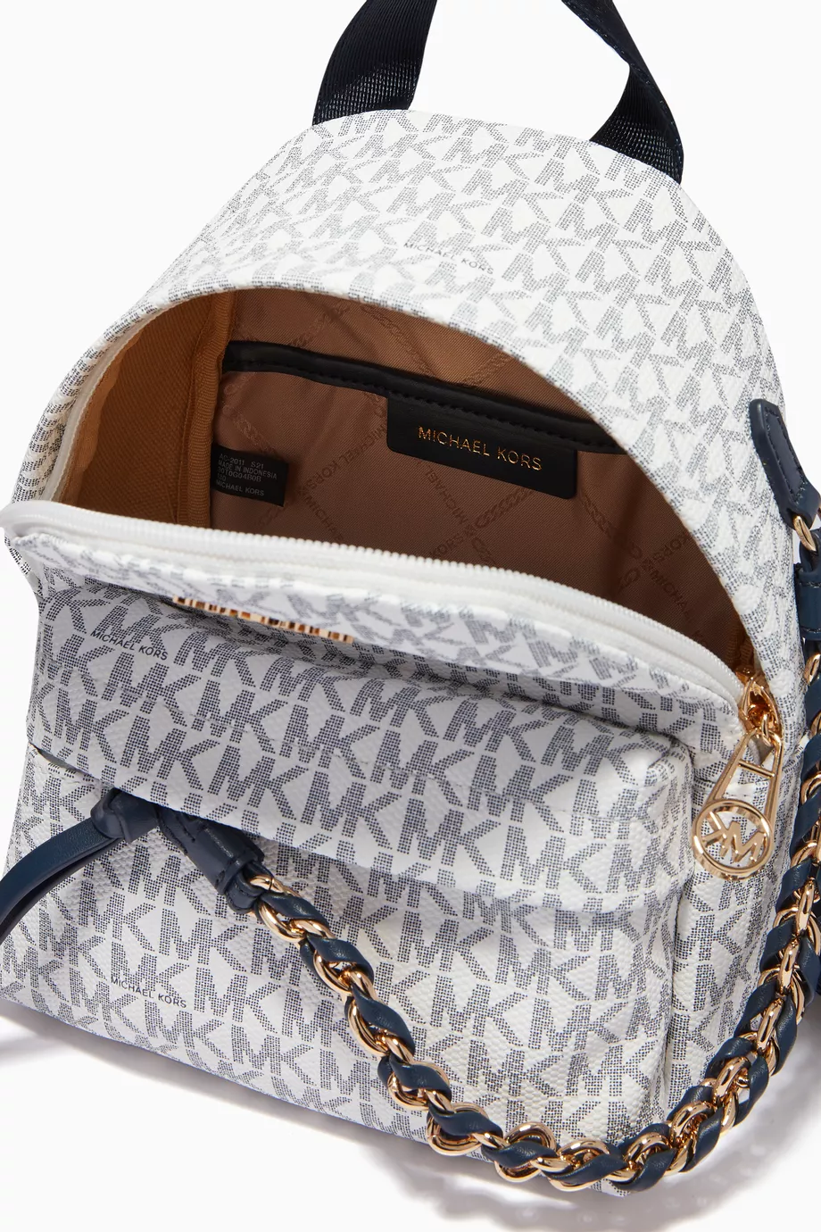 Buy Michael Kors White Extra Small Slater Backpack in Logo Canvas For Women Online Ounass UAE