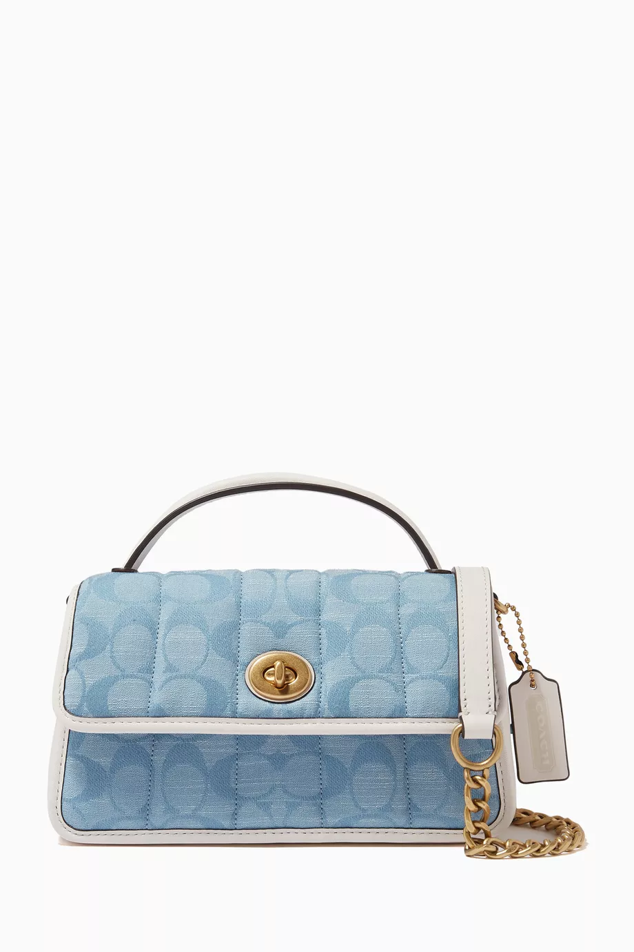 Turnlock clutch in signature canvas deals
