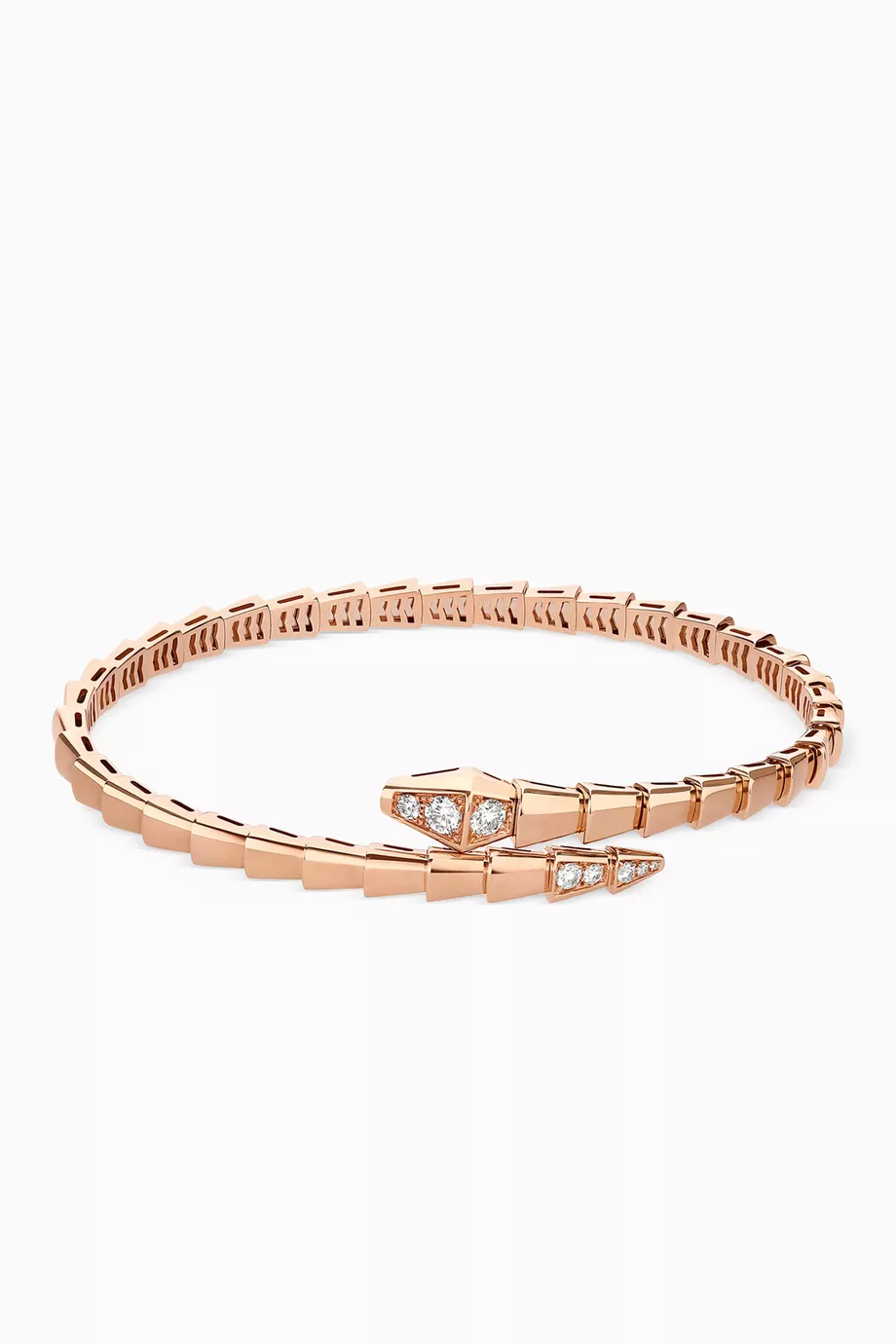 Buy BVLGARI Rose Gold Serpenti Viper Diamond Bracelet in 18kt Rose Gold For Women Online Ounass UAE