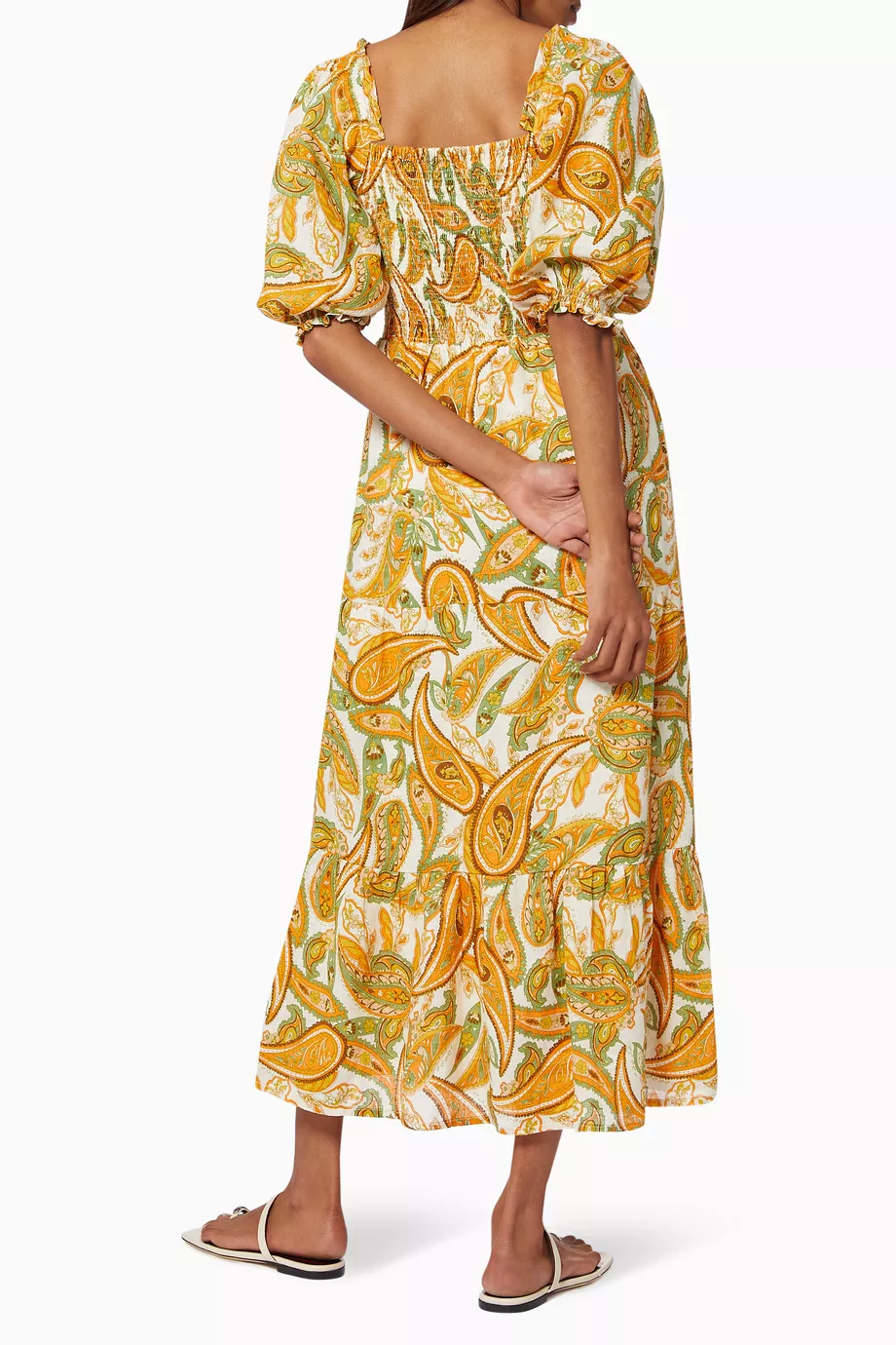 Buy Faithfull The Brand Multicolour Rumi Midi Dress in Linen For Women  Online | Ounass UAE