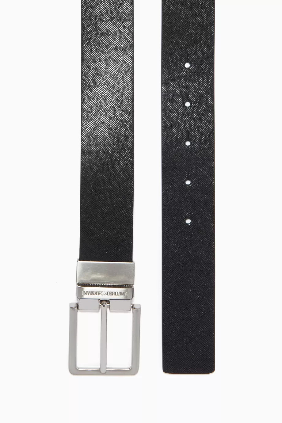 Buy Emporio Armani Black EA Interchangeable Buckle Reversible Belt