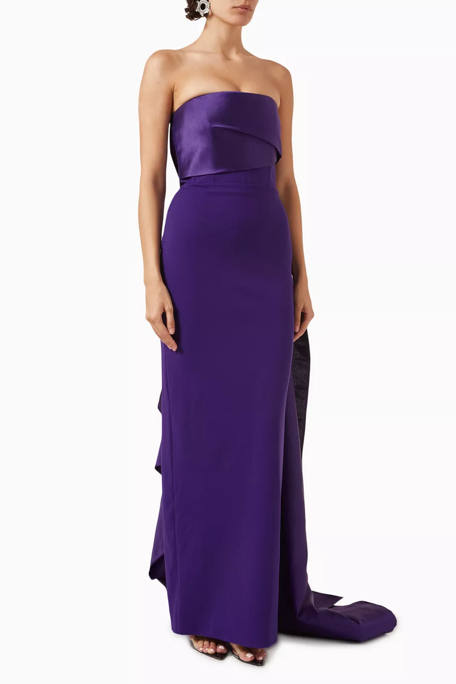 Buy Solace London Purple Kinsley Maxi Dress in Twill For