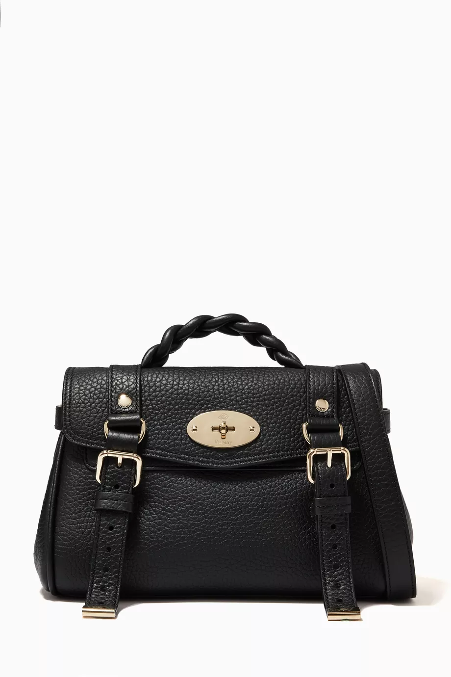 Buy Mulberry Black Mini Alexa Satchel Bag in Small Classic Grain Leather For Women Online Ounass UAE