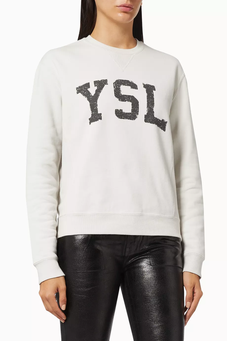 Ysl logo sweatshirt best sale