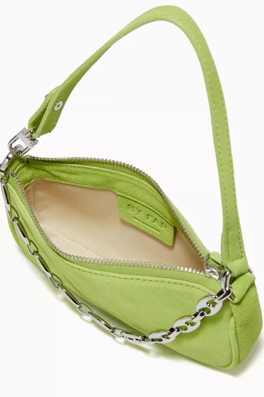 Rachel By Far Green Bag By Far Mini Rachel Croc-effect Leather